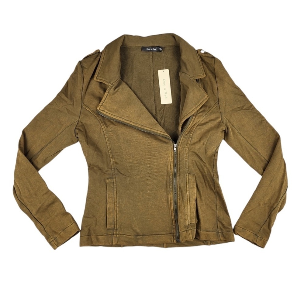 DOE & RAE Women’s Life Motto Moto Jacket Size Small NWT - Picture 5 of 8